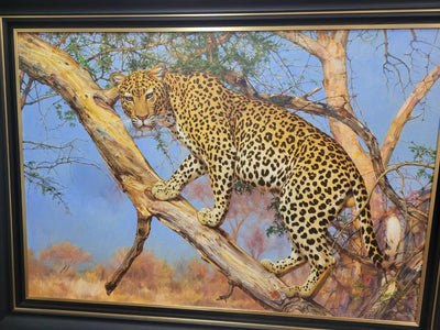 Léopard dans un arbre - 160 x 110 cm