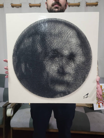 Albert Einstein string art - 61 X 61 cm