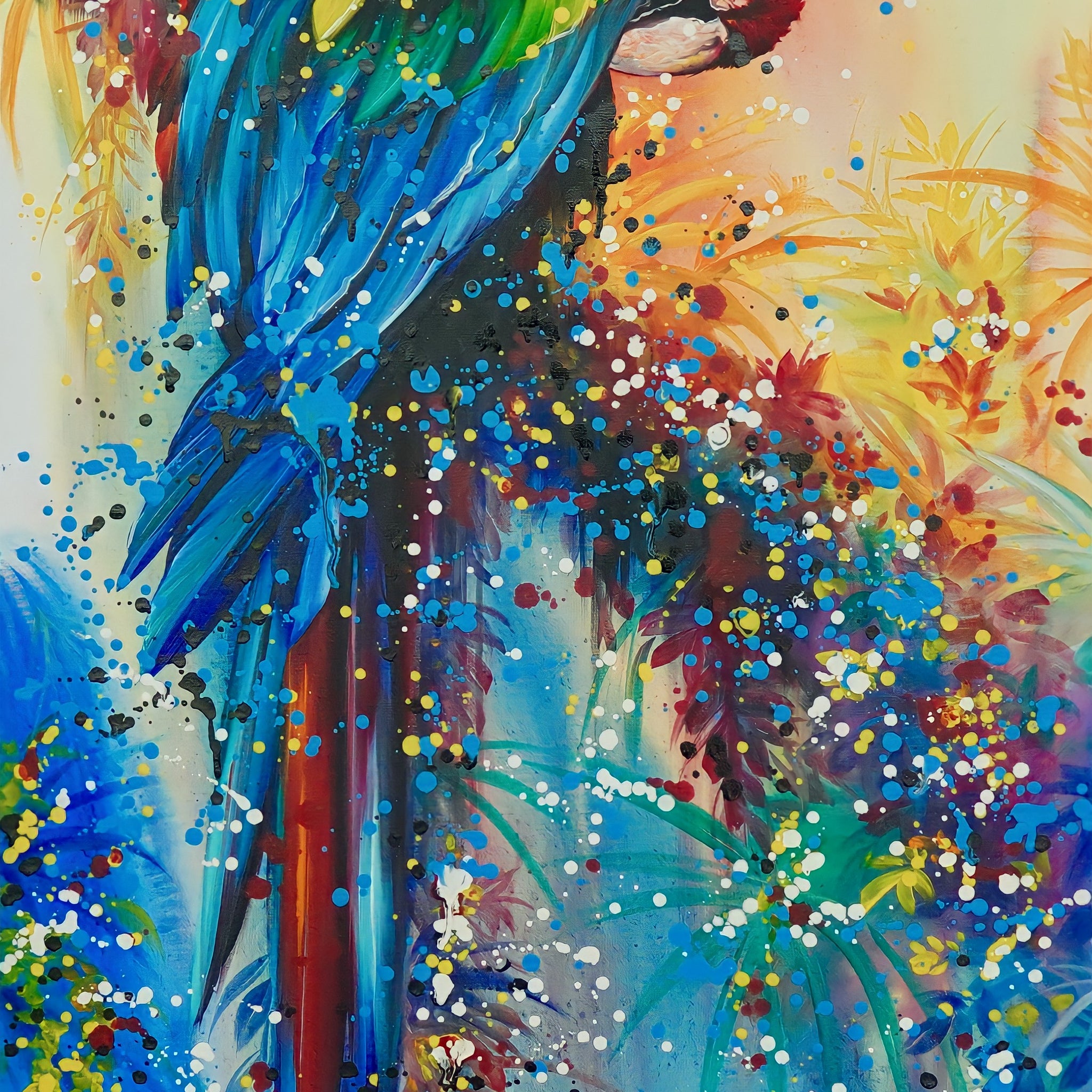 Pop art de perroquet - 80 X 140 cm