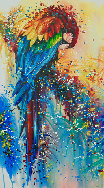 Pop art de perroquet - 80 X 140 cm