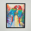 Couple de perroquets rouges - 90 X 120 cm