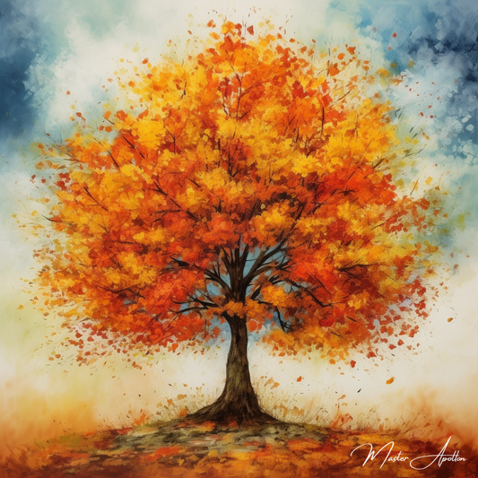 Tableau arbre automne