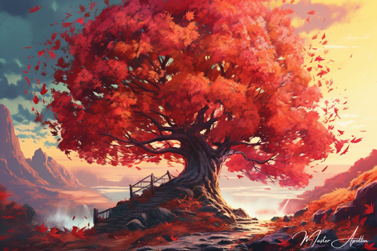 Tableau arbre automne de la sagesse