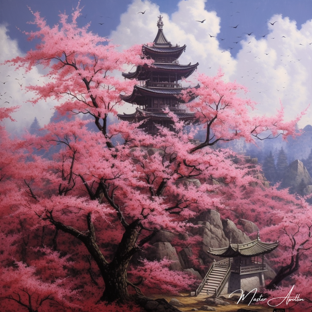Tableau arbre cerisier japonais