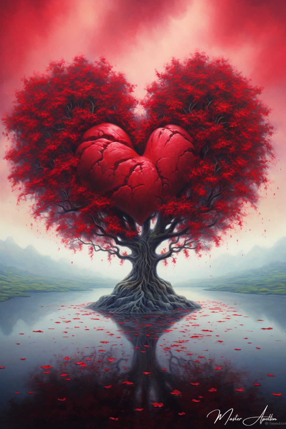 Tableau arbre coeur profond