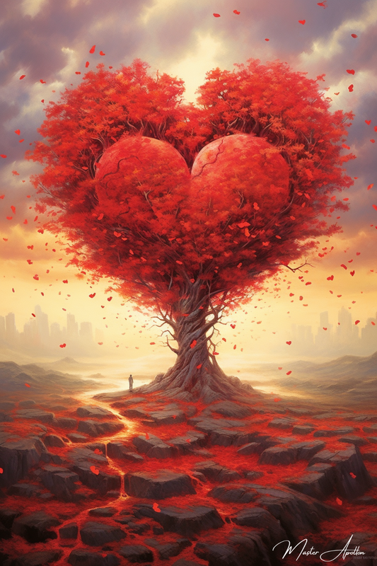 Tableau arbre en forme de coeur