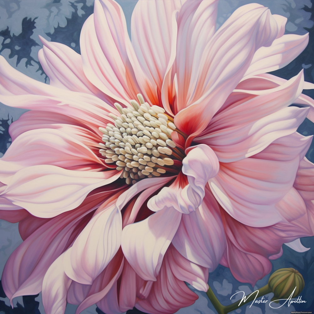 Tableau peinture fleur contemporain Jane