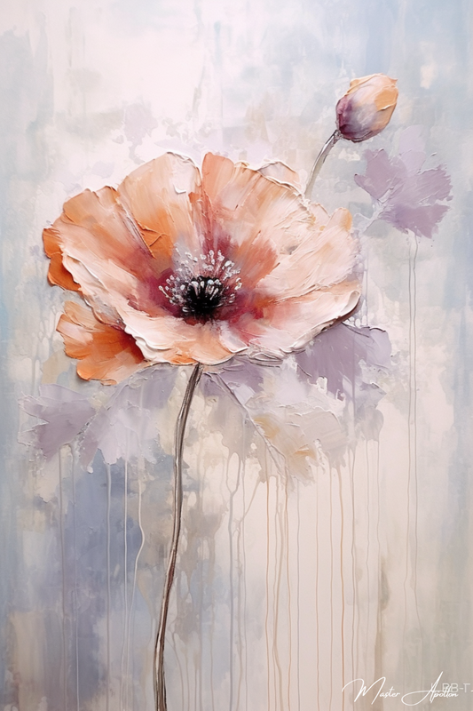 Tableau peinture fleur contemporain sonia
