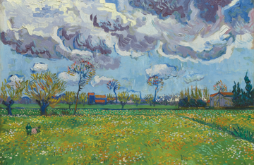 Paysage sous un ciel tourmenté - Van Gogh