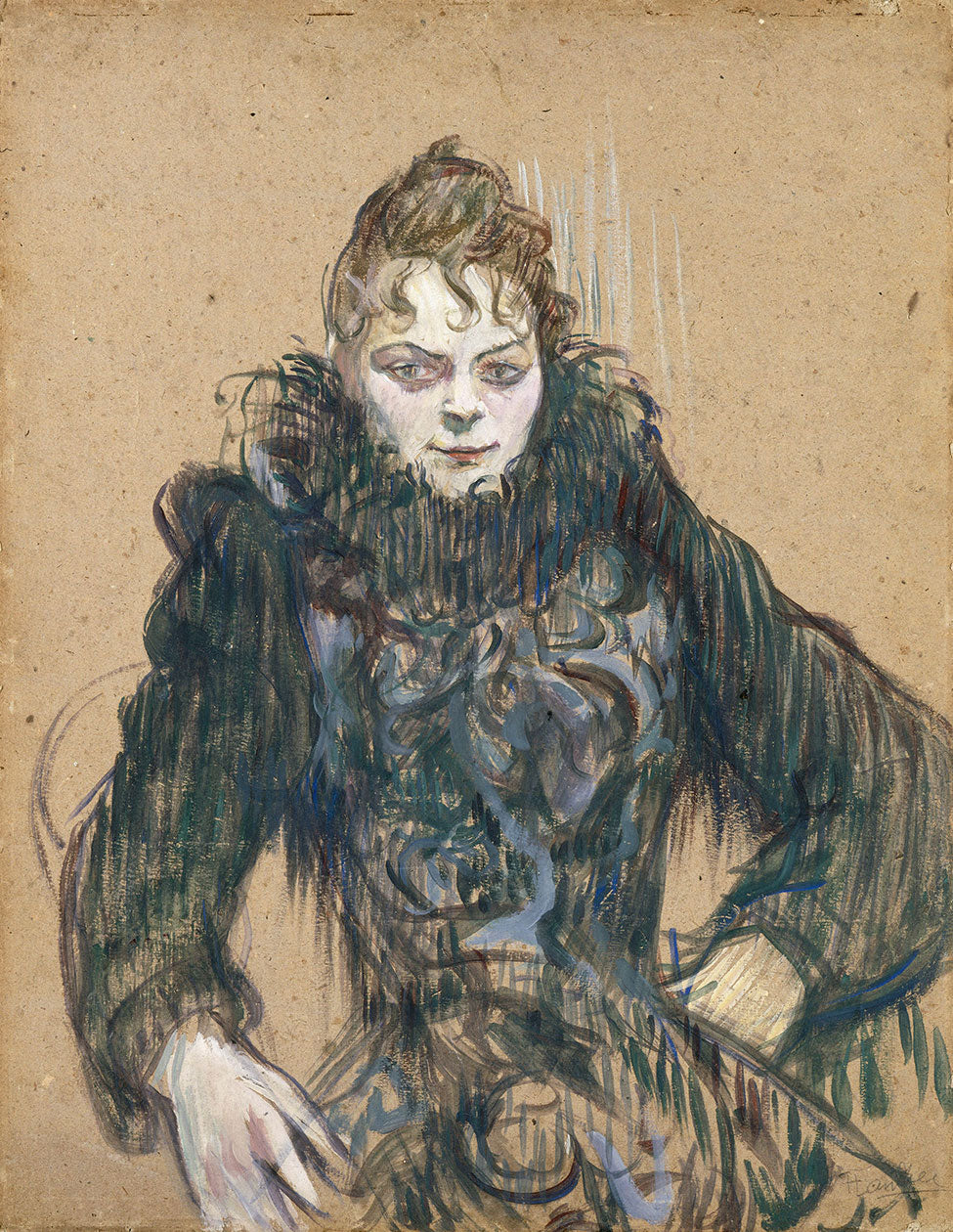 La femme au le boa noir - Toulouse Lautrec