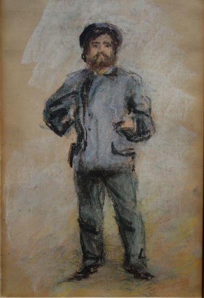 Portrait de Claude Monet (1840-1926) debout - Pierre-Auguste Renoir