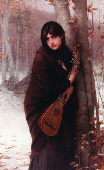 La fille à la mandoline - Jules Lefebvre