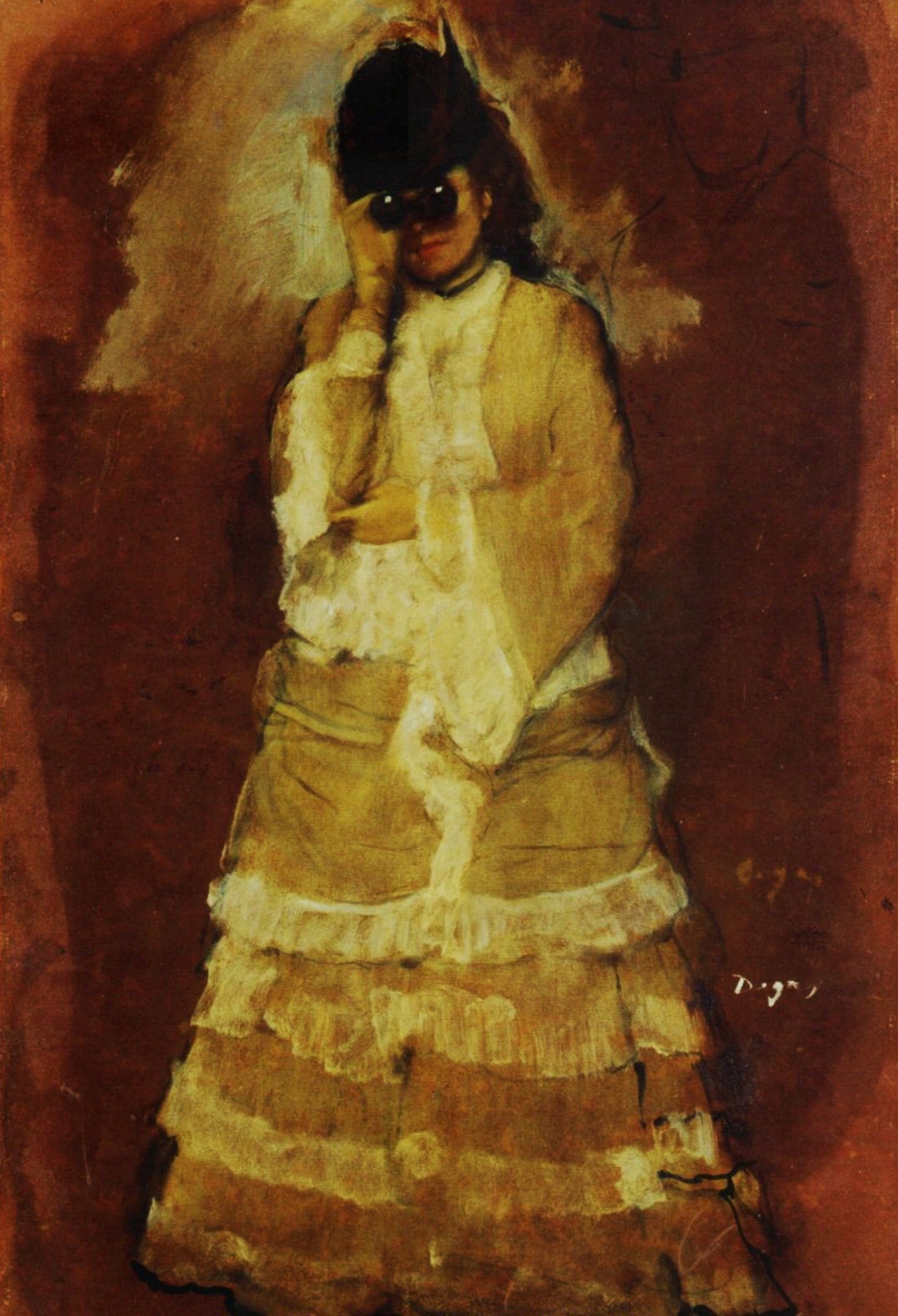 Dame avec le verre à distance - Edgar Degas