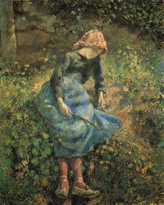 Jeune Fille a la Baguette - Camille Pissarro