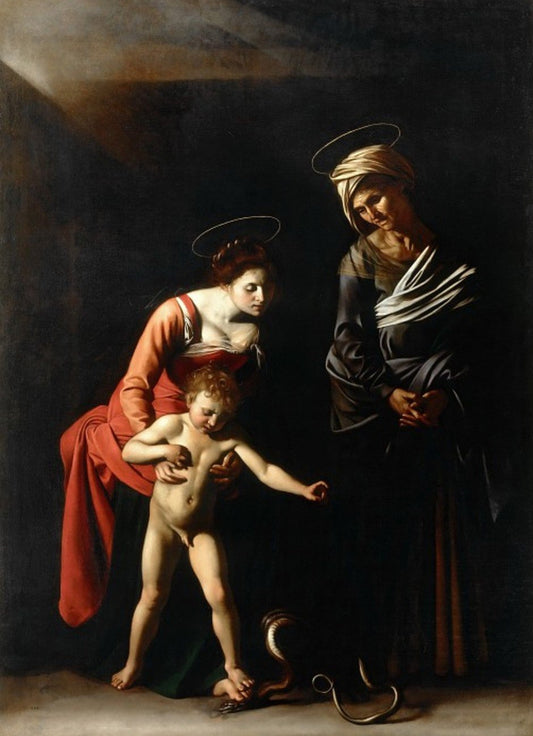 Vierge et enfant avec un serpent - Caravage