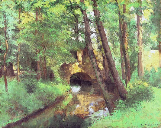 Le Petit Pont, Pontoise - Camille Pissarro
