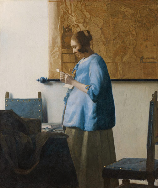 La Femme en bleu lisant une lettre - Johannes Vermeer