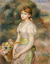Jeune fille avec un panier de fleurs - Pierre-Auguste Renoir