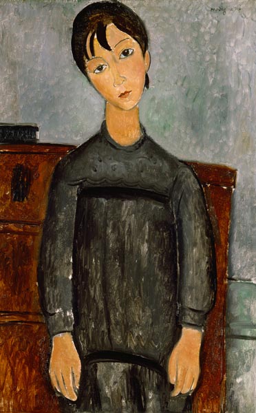 Fille avec le tablier noir - Amedeo Modigliani