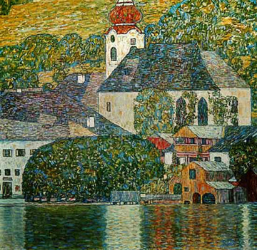 L'église de St Wolfgang - Gustav Klimt