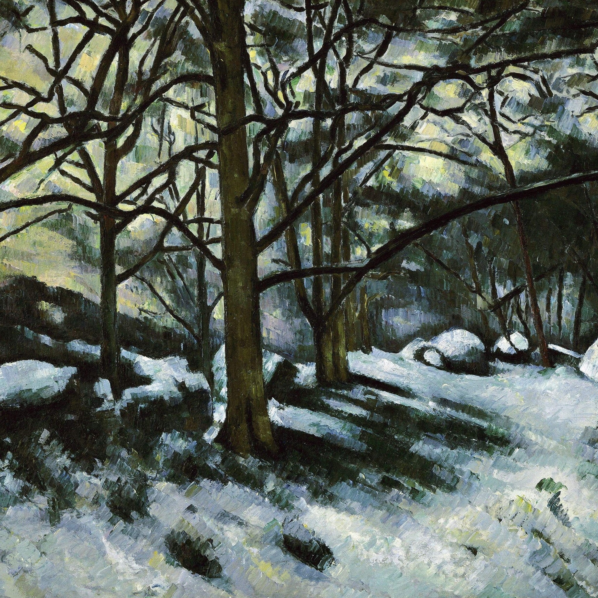 La neige fondante, Fontainebleau - Paul Cézanne