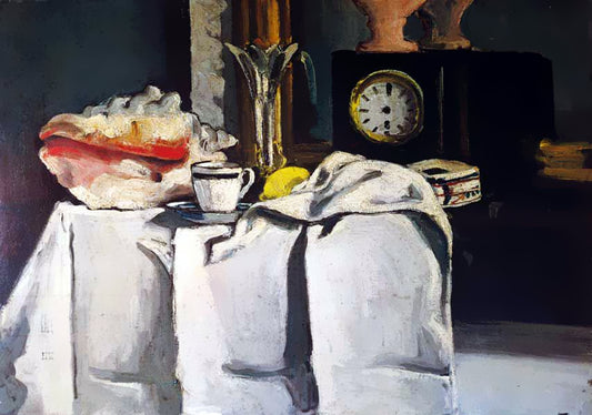 L'horloge en marbre noir - Paul Cézanne