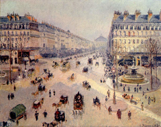 Avenue de l'Opéra, soleil, matinée d'hiver - Camille Pissarro