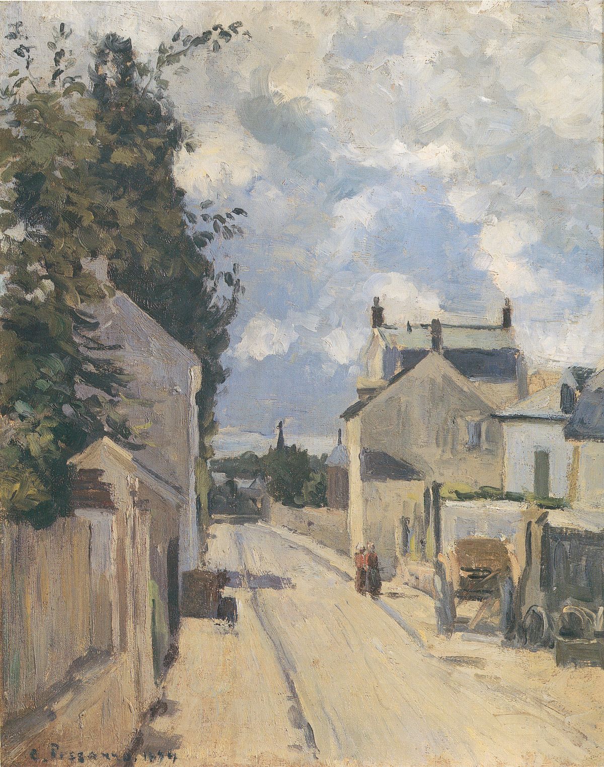 Rue de l'Hermitage, Pontoise - Camille Pissarro