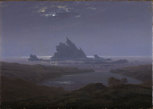 Récif de rocher sur la plage de mer - Caspar David Friedrich