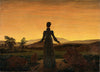 Femme devant le coucher de soleil - Caspar David Friedrich