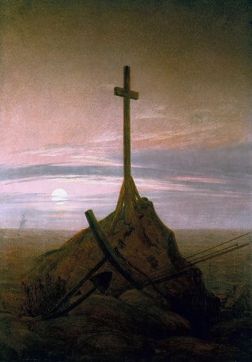 Croix surplombant la mer Baltique - Caspar David Friedrich