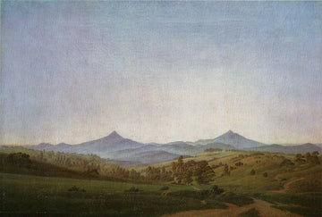 Paysage de Bohême avec le mont Milleschauer - Caspar David Friedrich