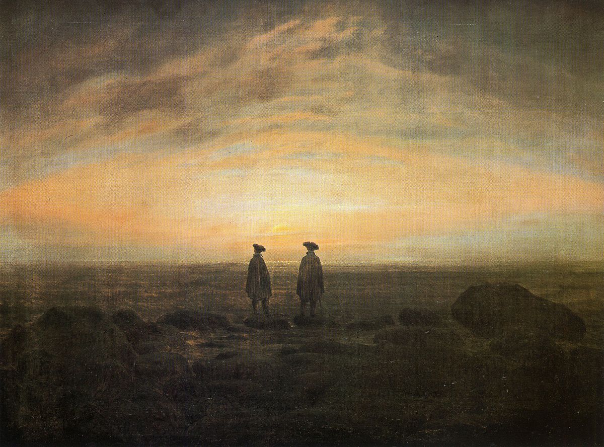 Deux Hommes au bord de la mer - Caspar David Friedrich