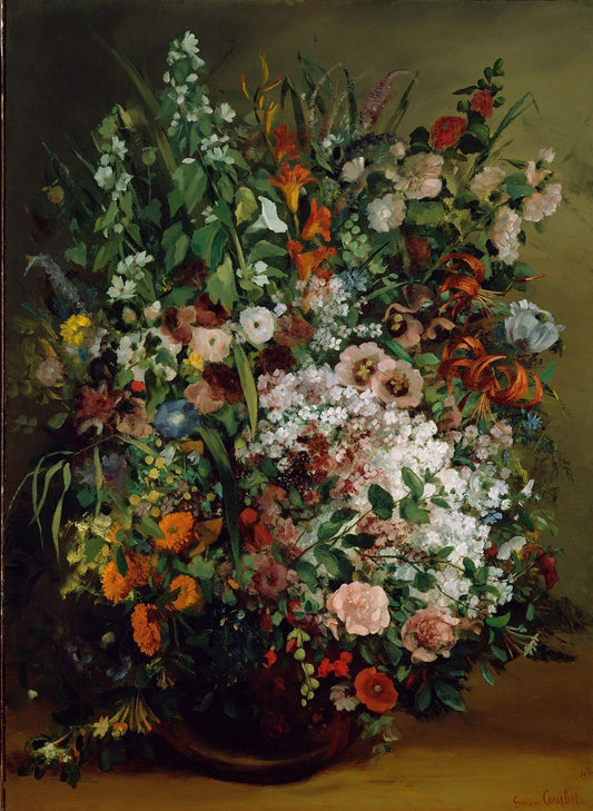 Bouquet de fleurs dans un vase - Gustave Courbet