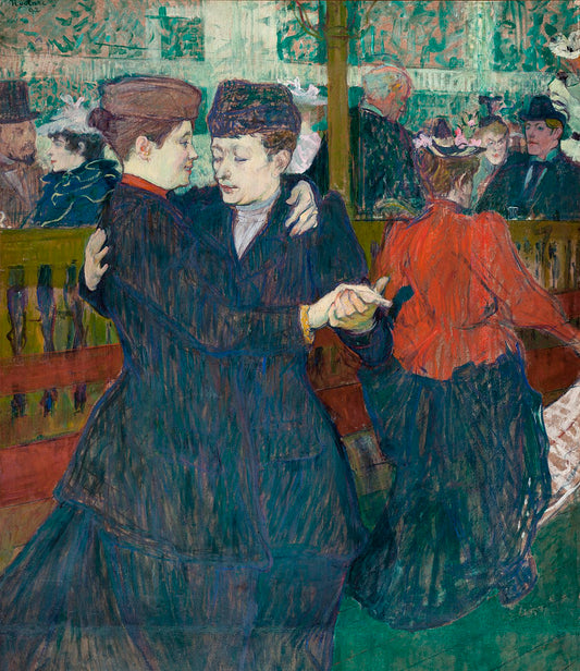 Au Moulin-Rouge, deux femmes dansant - Toulouse Lautrec