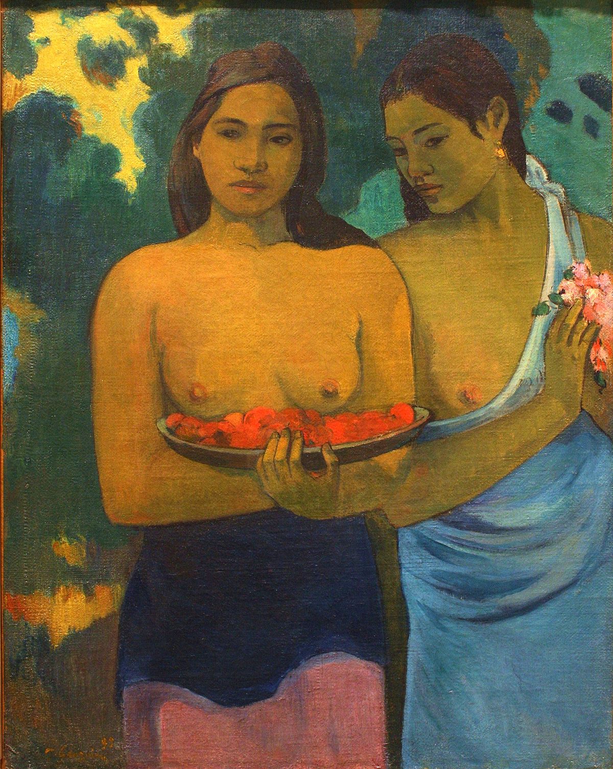Les seins aux fleurs rouges - Paul Gauguin