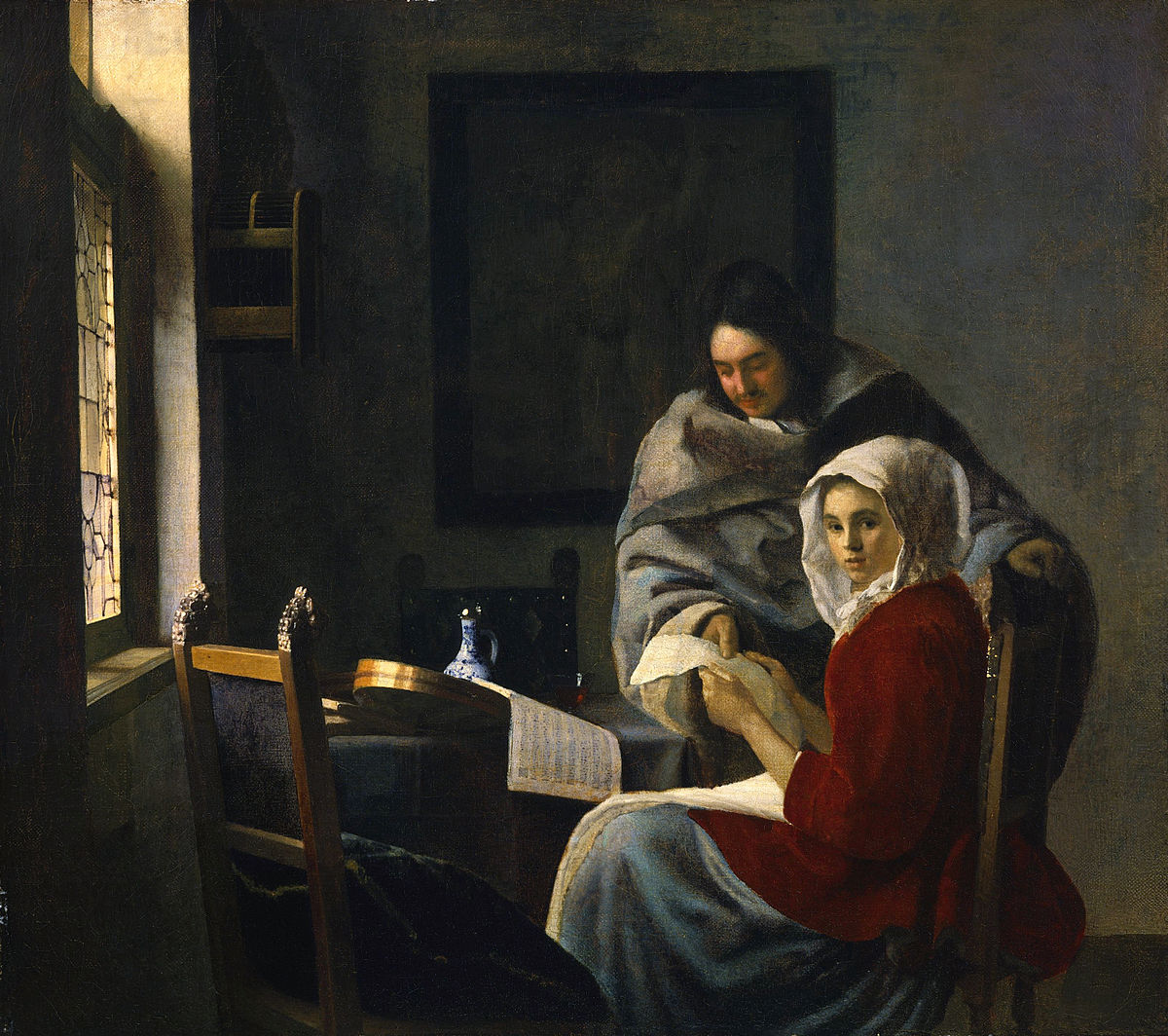 La Leçon de musique interrompue - Johannes Vermeer