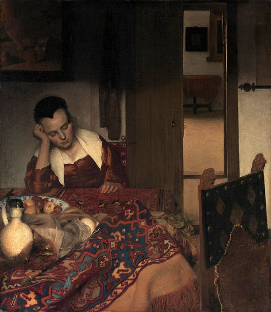 Une jeune fille assoupie - Johannes Vermeer