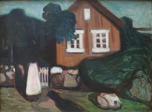 Maison au clair de lune - Edvard Munch