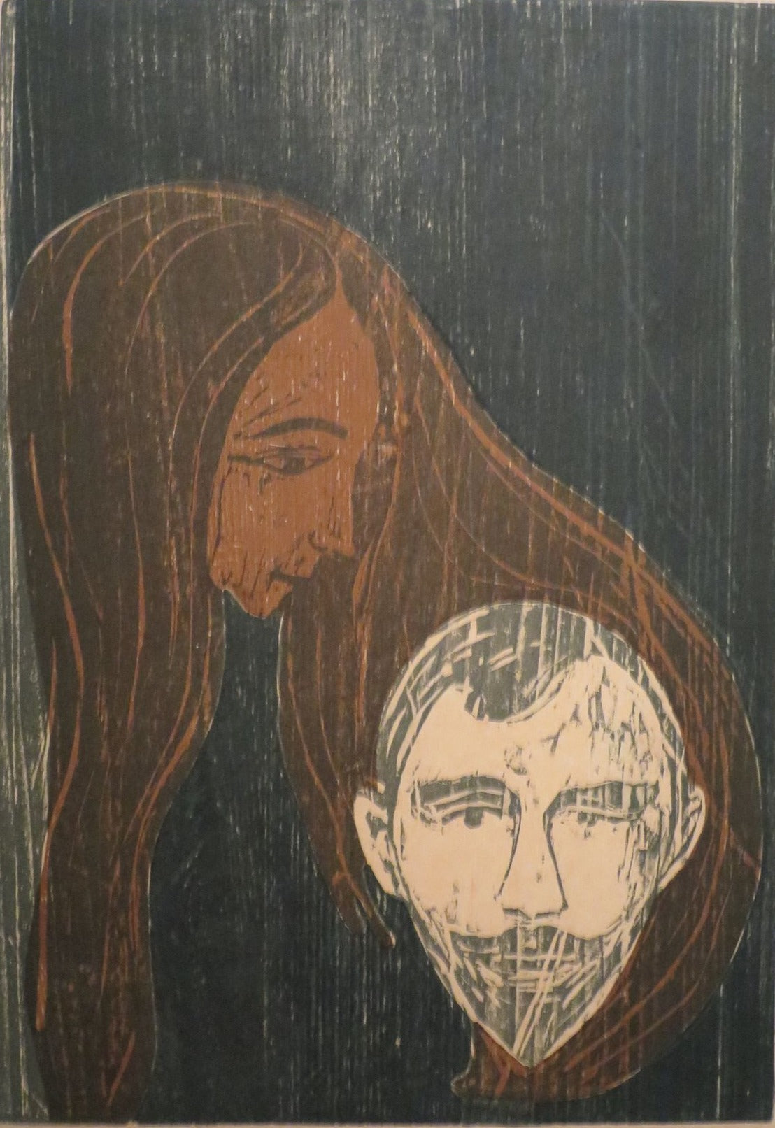 Tête d'homme avec des cheveux de femme - Edvard Munch