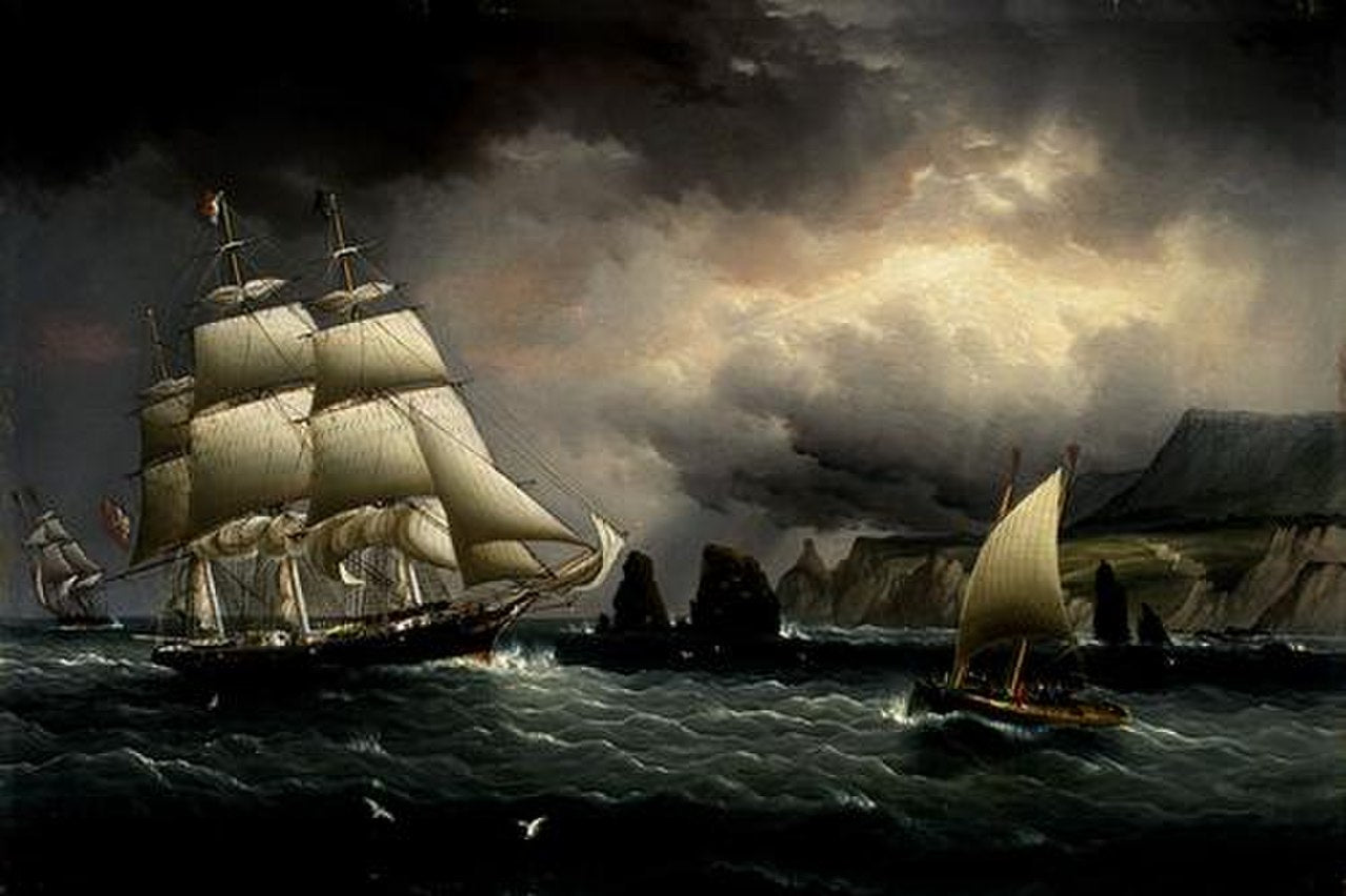 Le bateau clipper " Flying Cloud " au large des Needles, île de Wight, 1851 - James E. Buttersworth