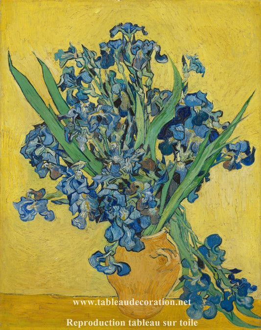 Les Iris jaunes (Vase aux iris) - Van Gogh