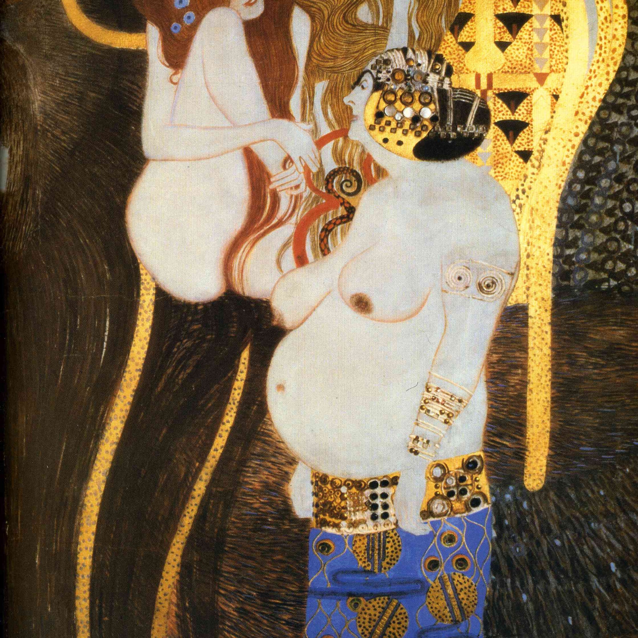 Frise Beethoven Les puissances hostiles Détail du mur lointain - Gustav Klimt