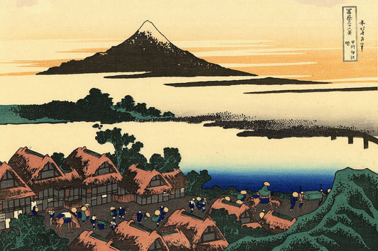 L'aurore à Isawa dans la province de Kai - Katsushika Hokusai