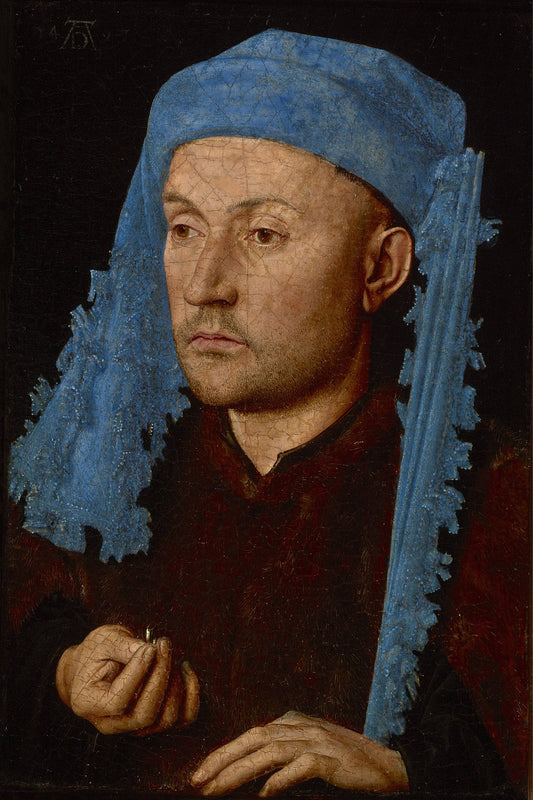 Portrait d'un homme avec un chaperon bleu - Jan Van Eyck