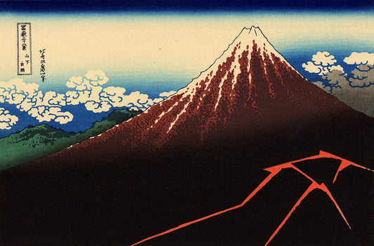 L'orage sous le sommet - Katsushika Hokusai