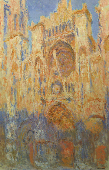 La Cathédrale de Rouen, façade, soleil couchant (W1327) - Claude Monet