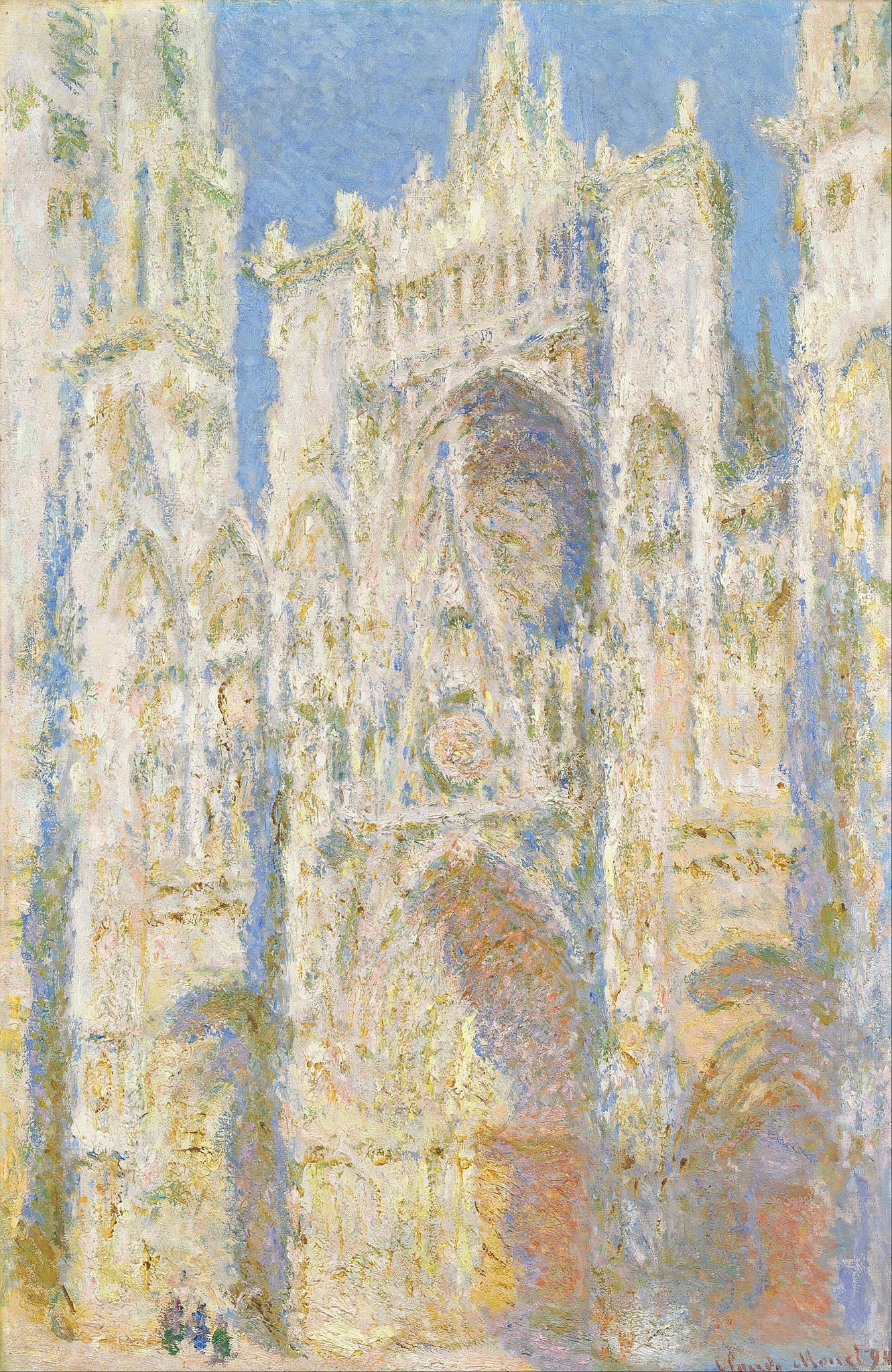 Cathédrale de Rouen, façade ouest, au soleil (W1324) - Claude Monet