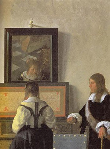 Le détail de la leçon de musique - Johannes Vermeer