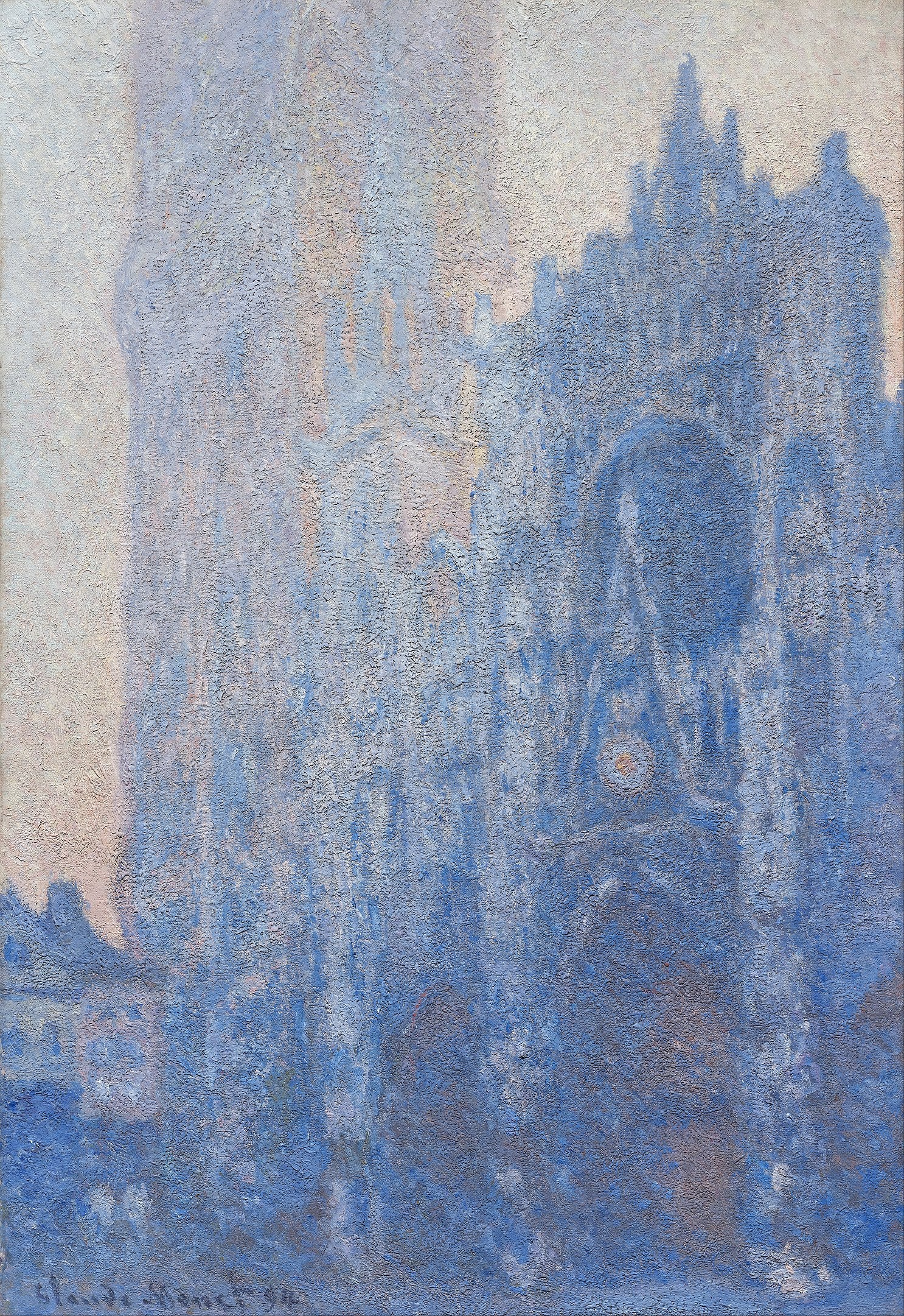 Cathédrale de Rouen, façade et tour d'Albane, effet de matin (W1348) - Claude Monet